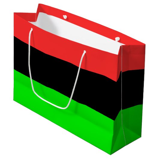 Grand Sac Cadeau Drapeau africain (Devant Angle)