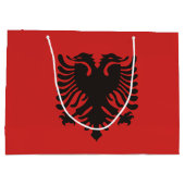 Grand Sac Cadeau Drapeau albanais partout (Dos)