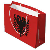 Grand Sac Cadeau Drapeau albanais partout (Dos Angle)