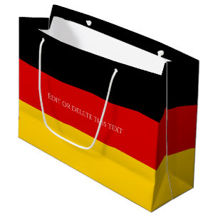 Grand Sac Cadeau Drapeau Allemagne Schwarz Rot Gold Personnalisé