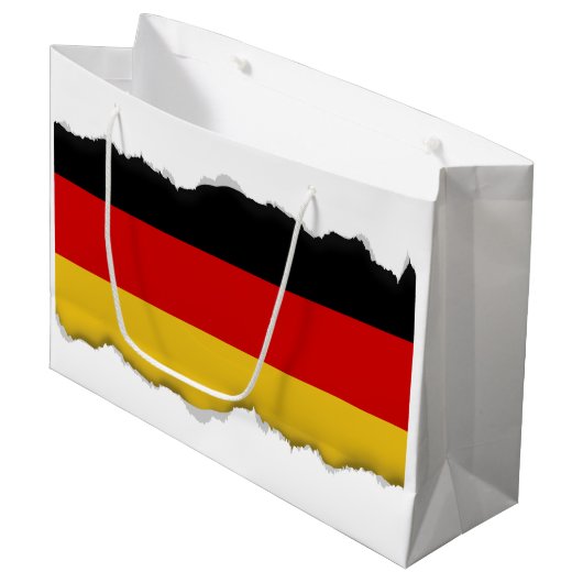 Grand Sac Cadeau Drapeau allemand (Devant Angle)