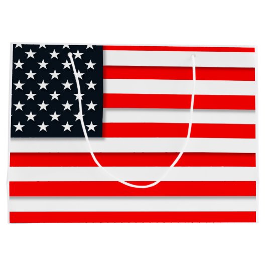 Grand Sac Cadeau Drapeau américain Etats-Unis du monde (Dos)