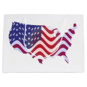 GRAND SAC CADEAU DRAPEAU AMÉRICAIN WAVY (Devant)
