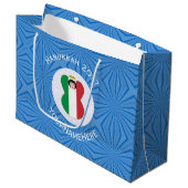 Grand Sac Cadeau Drapeau Angel italien pour Hanoukka (Devant Angle)