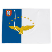 Grand Sac Cadeau Drapeau Azoréen Totalement (Devant)