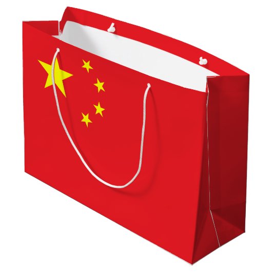 Grand Sac Cadeau Drapeau chinois (Dos Angle)