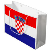 Grand Sac Cadeau Drapeau croate (Devant Angle)