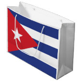 Grand Sac Cadeau Drapeau Cuba (Devant Angle)