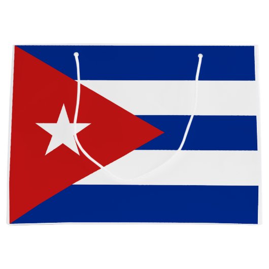 Grand Sac Cadeau Drapeau Cuba (Devant)
