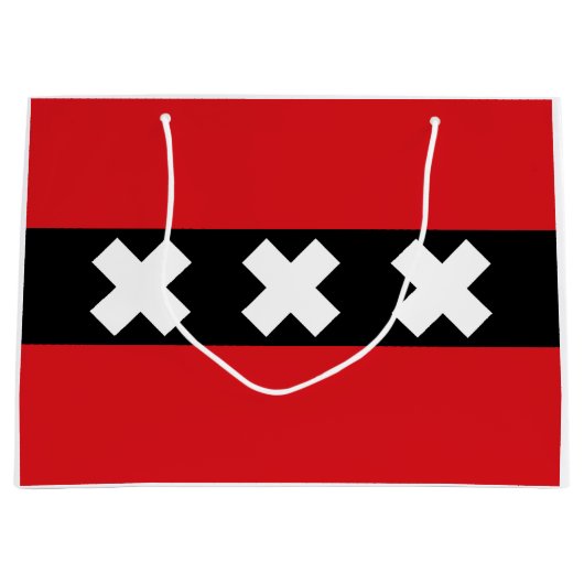 Grand Sac Cadeau Drapeau d'Amsterdam (Devant)