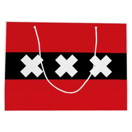 Grand Sac Cadeau Drapeau d'Amsterdam (Dos)
