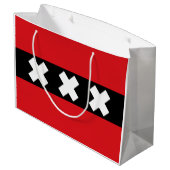 Grand Sac Cadeau Drapeau d'Amsterdam (Dos Angle)