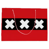 Grand Sac Cadeau Drapeau d'Amsterdam, Pays-Bas (Dos)