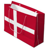 Grand Sac Cadeau Drapeau danois (Devant Angle)