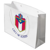 Grand Sac Cadeau Drapeau d'Austin, Texas (Dos Angle)
