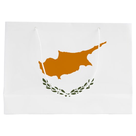Grand Sac Cadeau Drapeau de Chypre (Dos)