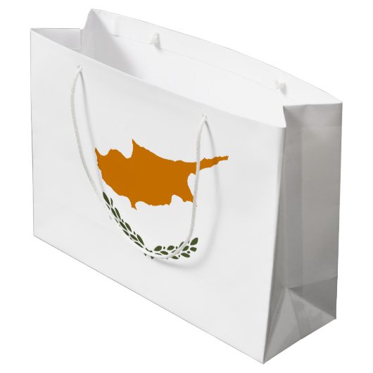 Grand Sac Cadeau Drapeau de Chypre (Dos Angle)