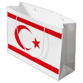 Grand Sac Cadeau Drapeau de Chypre du Nord (Dos Angle)