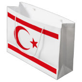 Grand Sac Cadeau Drapeau de Chypre du Nord (Devant Angle)