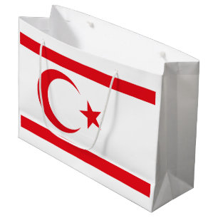 Grand Sac Cadeau Drapeau de Chypre du Nord