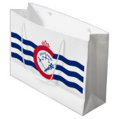 Grand Sac Cadeau Drapeau de Cincinnati (Ohio) (Devant Angle)