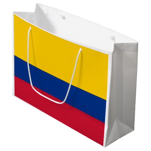 Grand Sac Cadeau Drapeau de Colombie (Devant Angle)