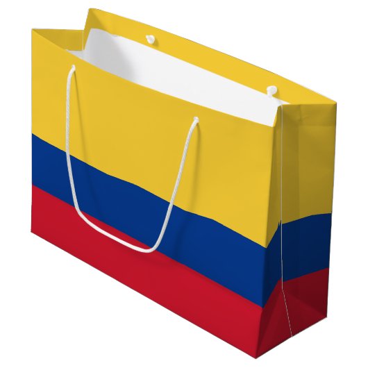 Grand Sac Cadeau Drapeau de Colombie (Devant Angle)