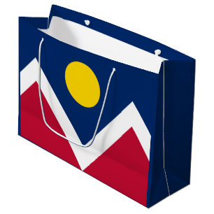 Grand Sac Cadeau Drapeau de Denver, Colorado