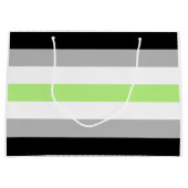 Grand Sac Cadeau Drapeau de fierté agender (Devant)