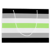 Grand Sac Cadeau Drapeau de fierté agender (Dos)