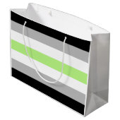 Grand Sac Cadeau Drapeau de fierté agender (Dos Angle)
