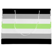 Grand Sac Cadeau Drapeau de fierté agender (Devant)