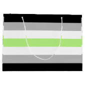 Grand Sac Cadeau Drapeau de fierté agender (Dos)