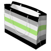 Grand Sac Cadeau Drapeau de fierté agender (Dos Angle)