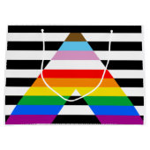 Grand Sac Cadeau Drapeau de fierté allié du progrès LGBTQ (Devant)