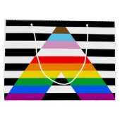 Grand Sac Cadeau Drapeau de fierté allié du progrès LGBTQ (Dos)