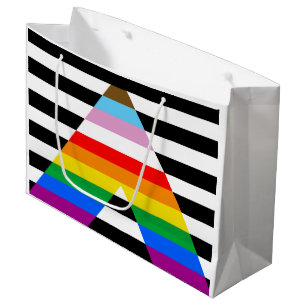 Grand Sac Cadeau Drapeau de fierté allié du progrès LGBTQ