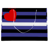Grand Sac Cadeau Drapeau de fierté cuir (Devant)