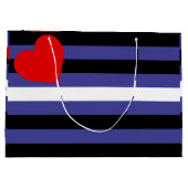 Grand Sac Cadeau Drapeau de fierté cuir (Dos)