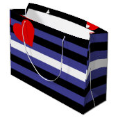 Grand Sac Cadeau Drapeau de fierté cuir (Dos Angle)
