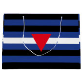 Grand Sac Cadeau Drapeau de fierté cuir queer (Devant)