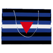Grand Sac Cadeau Drapeau de fierté cuir queer (Dos)