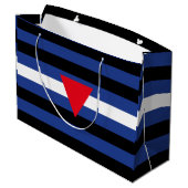 Grand Sac Cadeau Drapeau de fierté cuir queer (Dos Angle)