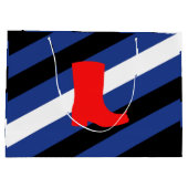 Grand Sac Cadeau Drapeau de fierté de bottes (Dos)
