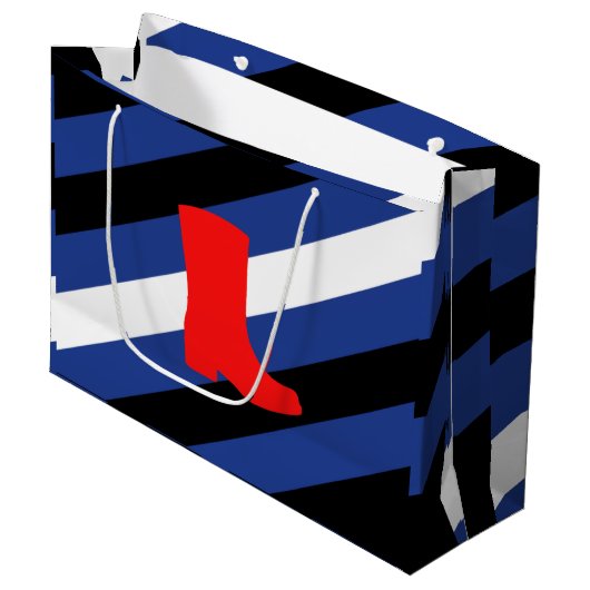 Grand Sac Cadeau Drapeau de fierté de bottes (Devant Angle)