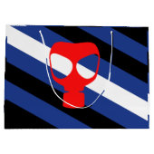 Grand Sac Cadeau Drapeau de fierté de masque (Dos)