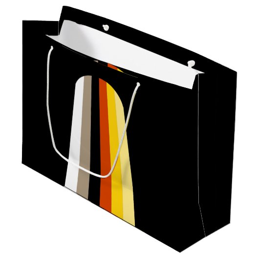 Grand Sac Cadeau Drapeau de fierté des cheveux longs (Devant Angle)