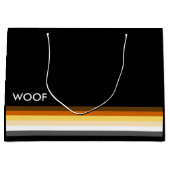 Grand Sac Cadeau Drapeau de fierté gay bear masculin et élégant woo (Devant)