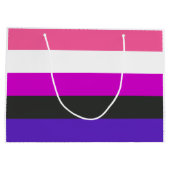 Grand Sac Cadeau Drapeau de fierté genderfluid (Dos)