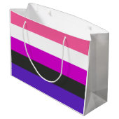 Grand Sac Cadeau Drapeau de fierté genderfluid (Dos Angle)